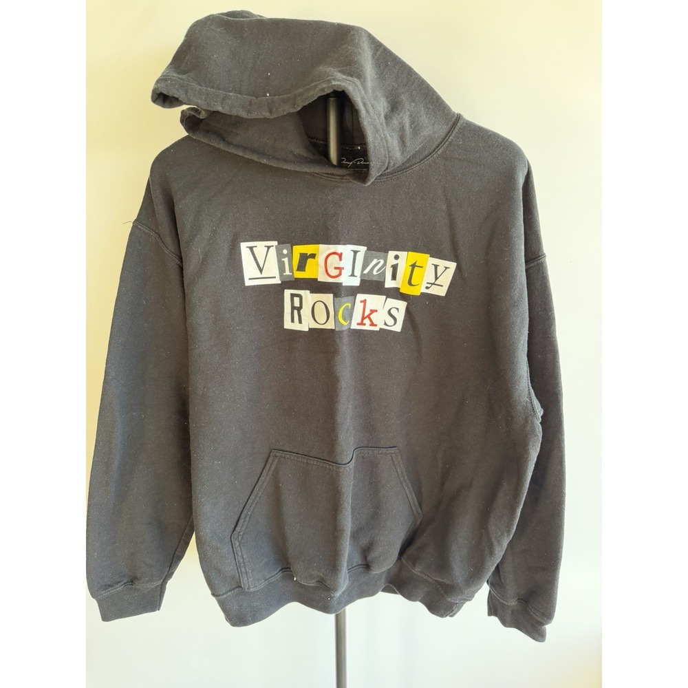 Danny Duncan Virginity Rocks Hoodie Black Men's Large L Pullover Misprint Rare